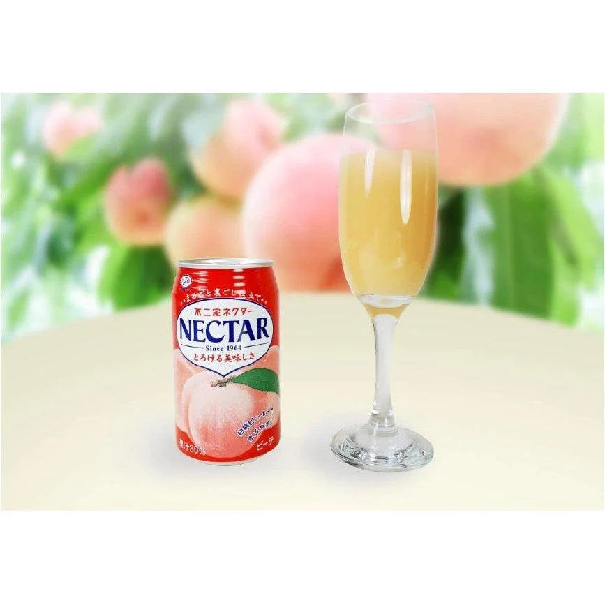 Fujiya Nectar Peach Beverage Crushed White Peach Drink 380ml - Image 3
